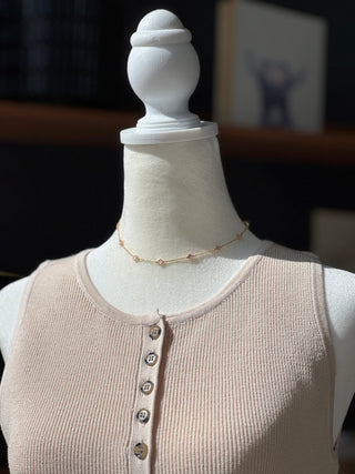 Clover Enamel Necklace - Silver Line Boutique