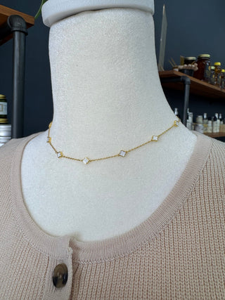 Clover Enamel Necklace - Silver Line Boutique