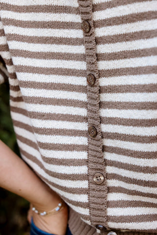 Cottage Stripe Knit Sweater - Silver Line Boutique
