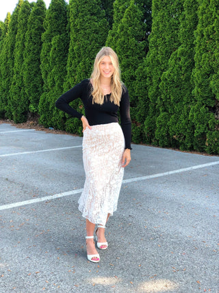Dainty - Maxi Skirt - Silver Line Boutique