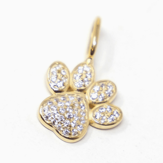 Diamond Paw Print Charm (Luxe) - Silver Line Boutique