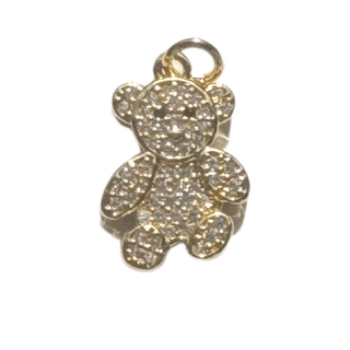 Diamond Teddy Bear, Charm (Standard) - Silver Line Boutique