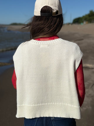 Feelin' Patriotic, Sleeveless Sweater - Silver Line Boutique