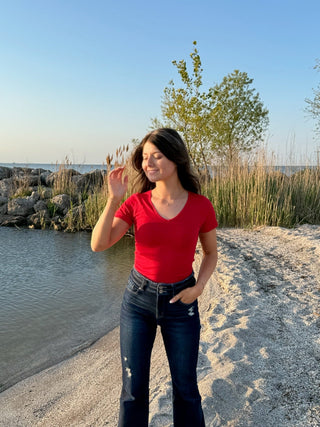 Firecracker Favorite, Red Tee - Silver Line Boutique