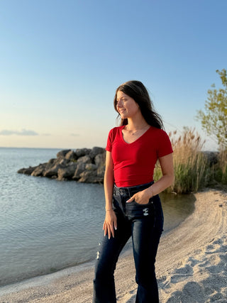 Firecracker Favorite, Red Tee - Silver Line Boutique