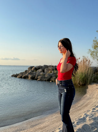 Firecracker Favorite, Red Tee - Silver Line Boutique