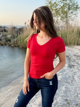 Firecracker Favorite, Red Tee - Silver Line Boutique