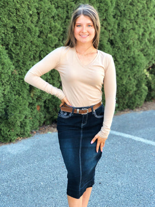 Forever and Ever, V - Neck Tee - Silver Line Boutique