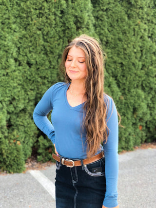 Forever and Ever, V - Neck Tee - Silver Line Boutique