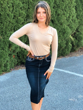 Forever and Ever, V - Neck Tee - Silver Line Boutique