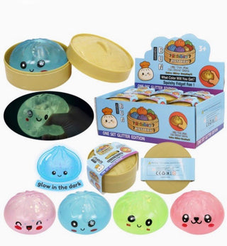 Glow in the dark- Dumpling (Steamed Bun) Squishies - Silver Line Boutique