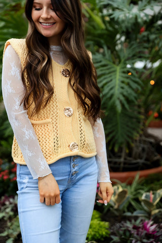 Golden Whip, Sweater Vest - Silver Line Boutique