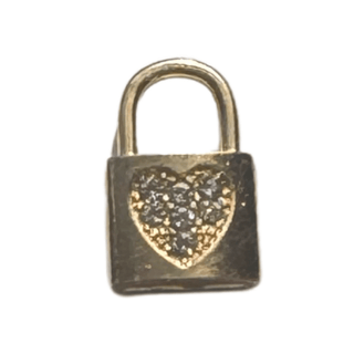 Heart Lock Charm (Standard) - Silver Line Boutique