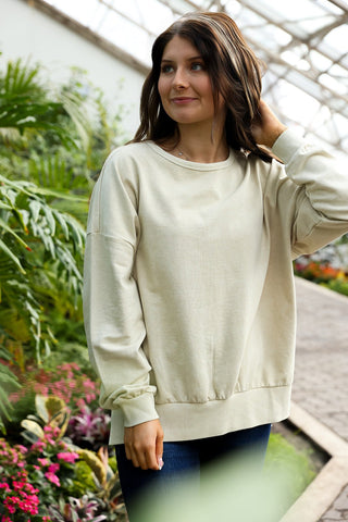 Ivory Ease Pullover - Silver Line Boutique
