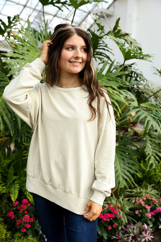 Ivory Ease Pullover - Silver Line Boutique