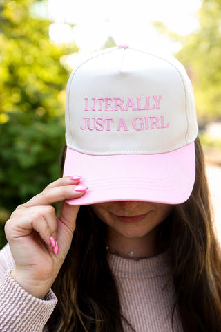 Literally Just a Girl, Trucker Hat - Silver Line Boutique