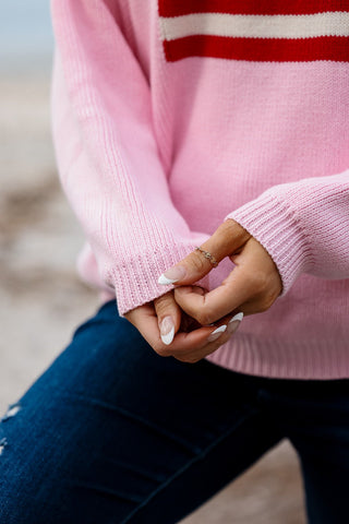 Malibu Freedom, Pink Sweater - Silver Line Boutique