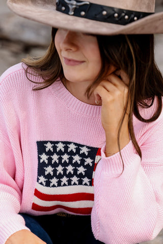 Malibu Freedom, Pink Sweater - Silver Line Boutique