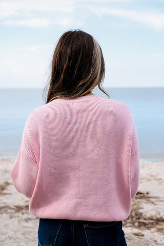 Malibu Freedom, Pink Sweater - Silver Line Boutique