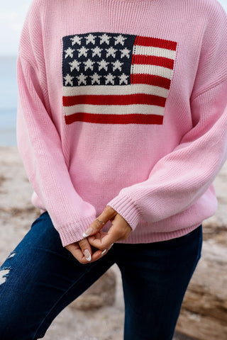 Malibu Freedom, Pink Sweater - Silver Line Boutique