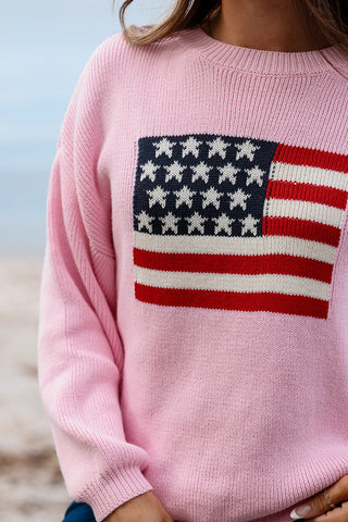 Malibu Freedom, Pink Sweater - Silver Line Boutique
