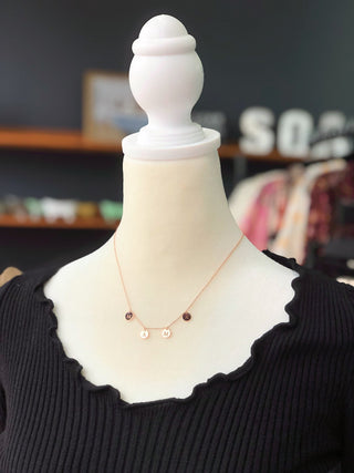 MAMA, Coin Charm Necklace - Silver Line Boutique