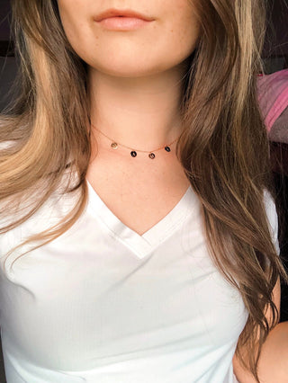MAMA, Coin Charm Necklace - Silver Line Boutique