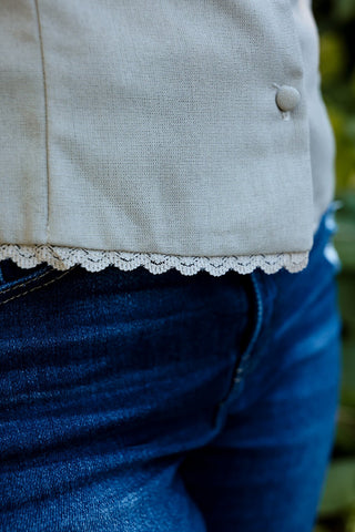Meadow Lace Vest - Silver Line Boutique
