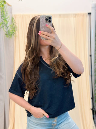 Midnight Box Tee - Silver Line Boutique