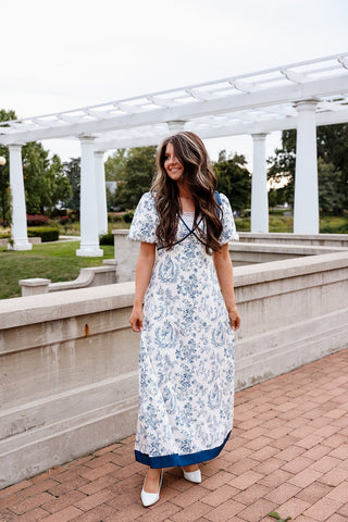 Navy Horizon, Maxi Dress - Silver Line Boutique