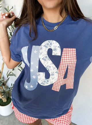 Navy USA, Tee (PREORDER) - Silver Line Boutique