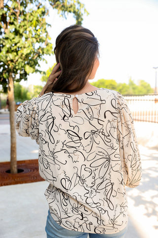 Noir Creme, Blouse - Silver Line Boutique