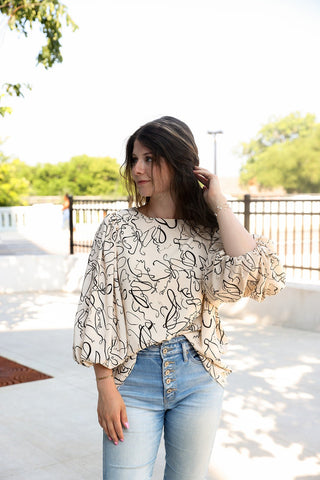Noir Creme, Blouse - Silver Line Boutique