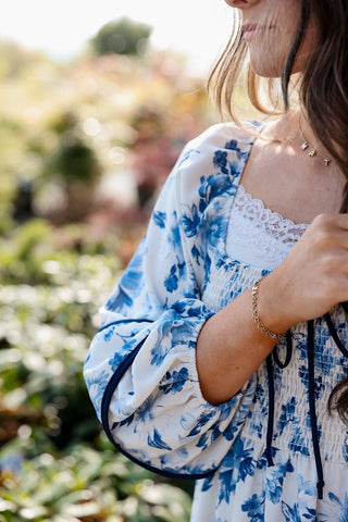 Ocean Blossom, Azure Dress - Silver Line Boutique