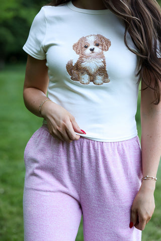 Puppy Love, Baby Tee - Silver Line Boutique