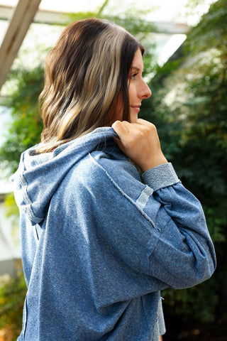 Quiet Edge, Blue Shirt - Silver Line Boutique