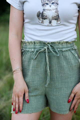 Salt Air, Gauze Shorts - Silver Line Boutique