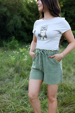 Salt Air, Gauze Shorts - Silver Line Boutique