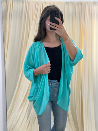 Seafoam Sway, Kimono - Silver Line Boutique