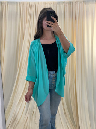 Seafoam Sway, Kimono - Silver Line Boutique