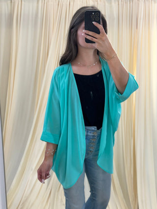 Seafoam Sway, Kimono - Silver Line Boutique