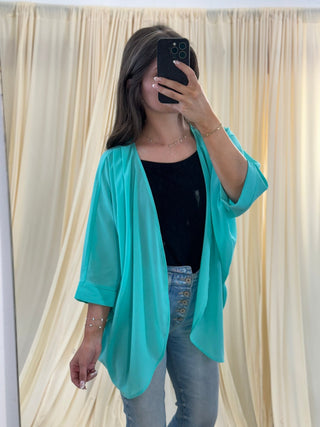 Seafoam Sway, Kimono - Silver Line Boutique