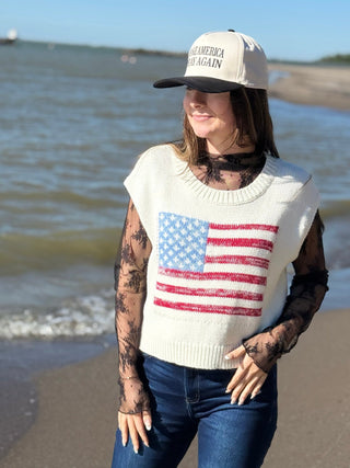 Simply Sheer, Lace Layering Top - Silver Line Boutique