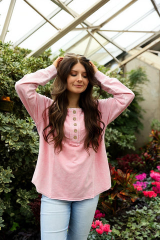 Soft Fade, Pink Oversized Tee - Silver Line Boutique