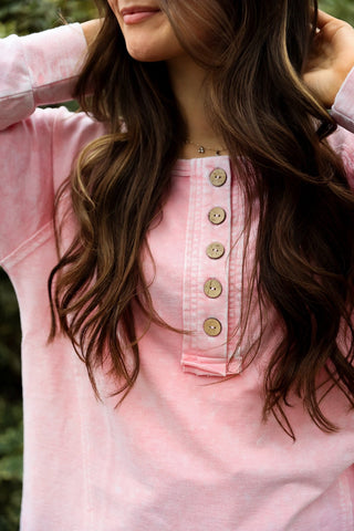 Soft Fade, Pink Oversized Tee - Silver Line Boutique