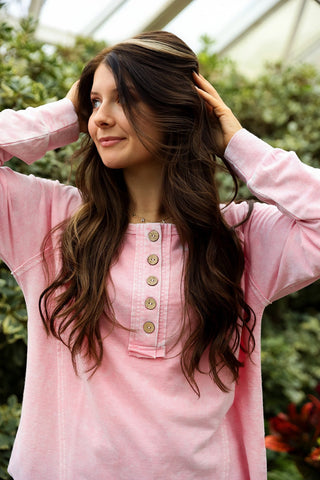 Soft Fade, Pink Oversized Tee - Silver Line Boutique