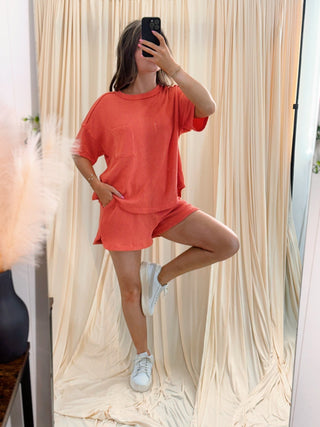 Summer Glow, Coral Set - Silver Line Boutique