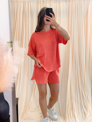Summer Glow, Coral Set - Silver Line Boutique