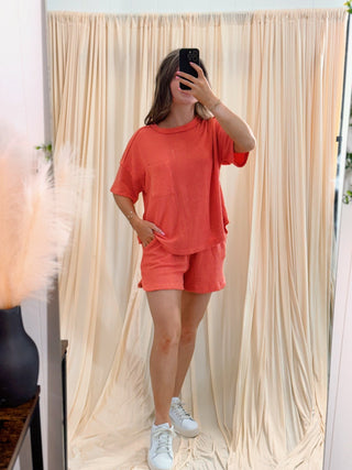 Summer Glow, Coral Set - Silver Line Boutique