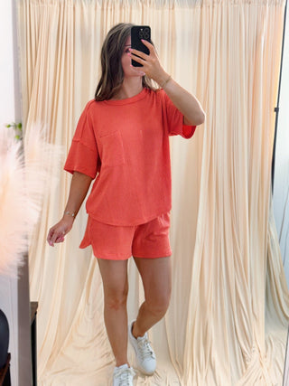 Summer Glow, Coral Set - Silver Line Boutique